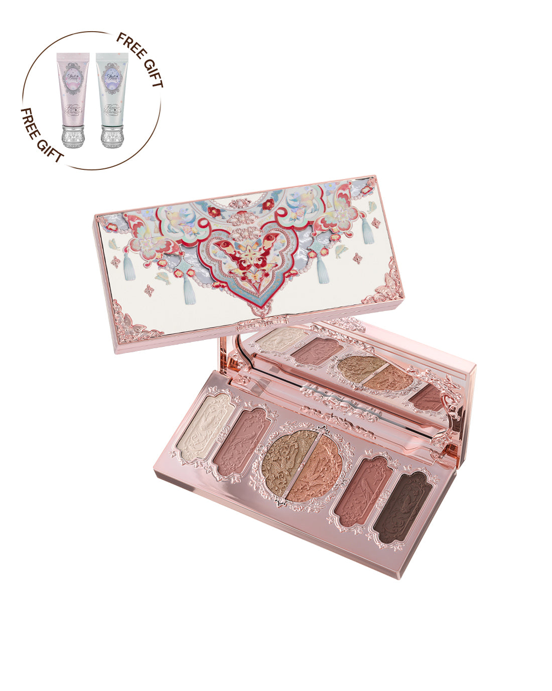 Butterfly Cloud Collar Embossed Six-Color Makeup Palette – Flower
