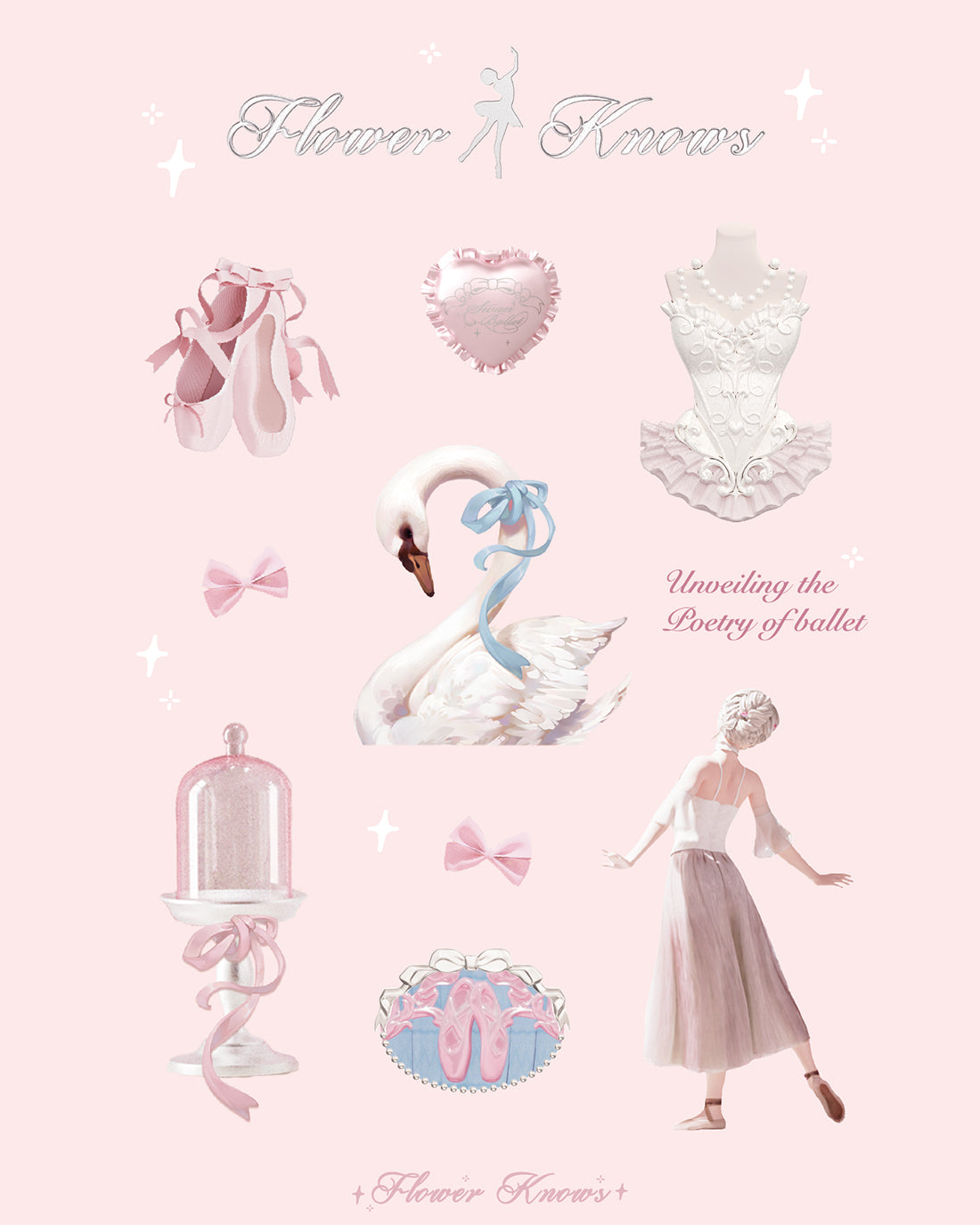Swan Ballet Series Sticker Pack