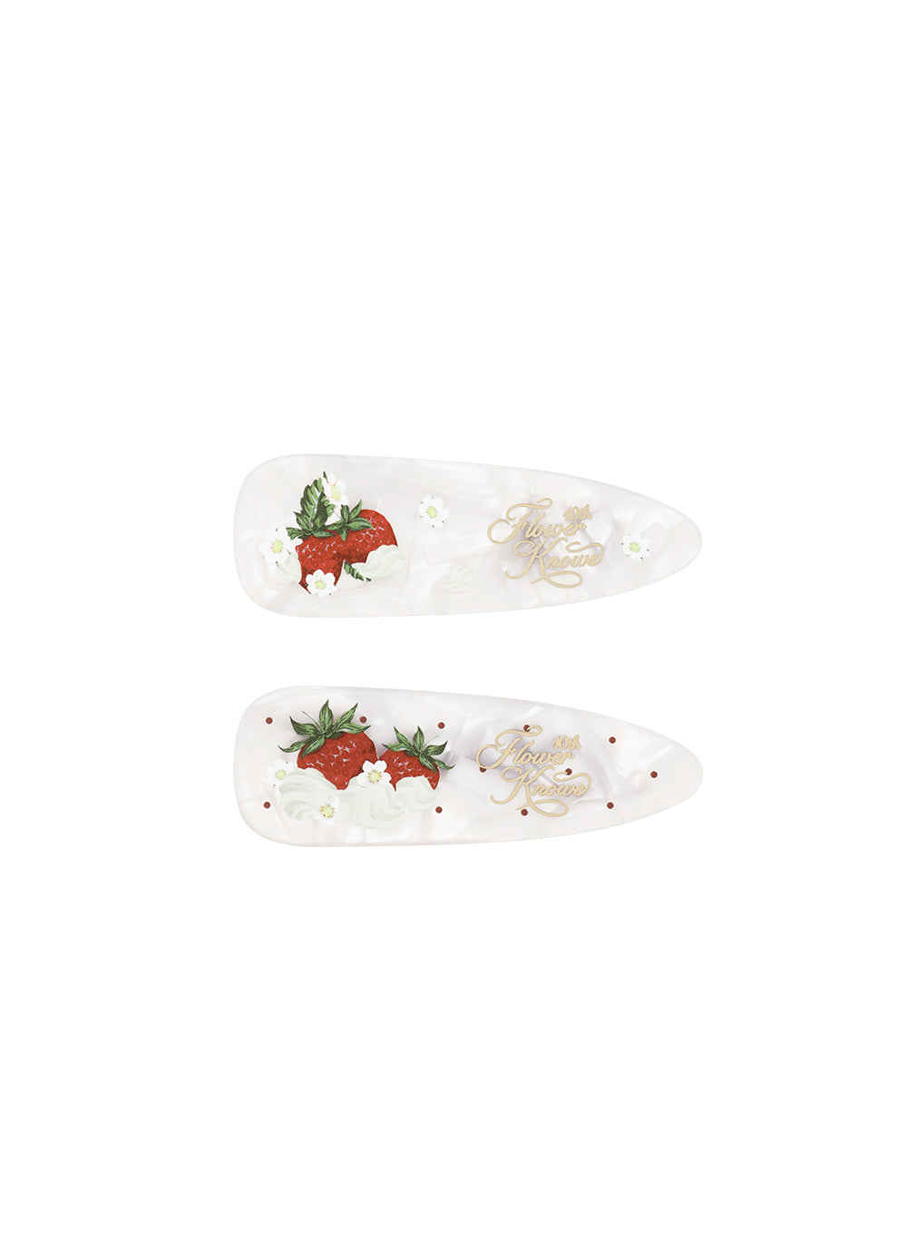 (Not For Sale) Anniversary Acetate Hair Clip - Cream White