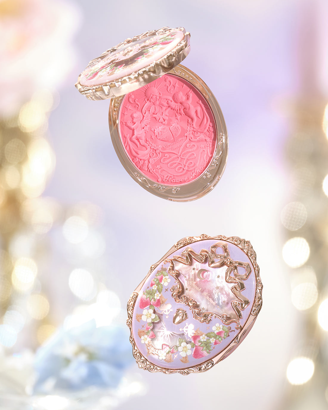 Violet Strawberry Rococo Embossed Blush