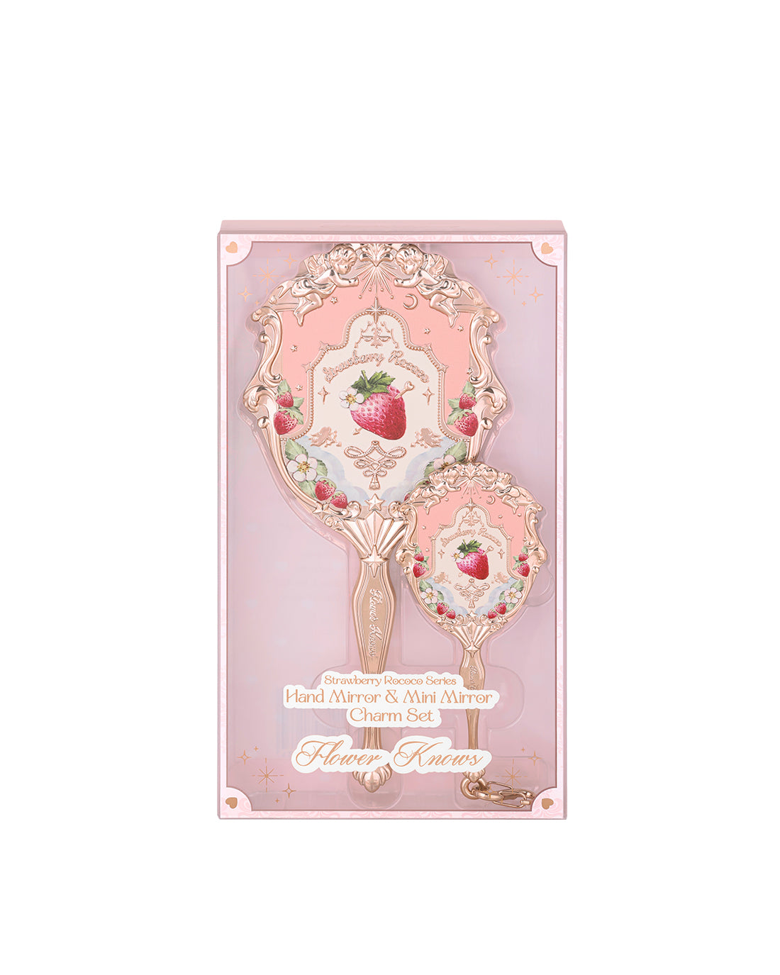 Strawberry Rococo Hand Mirror &amp; Mini Mirror Charm Set 