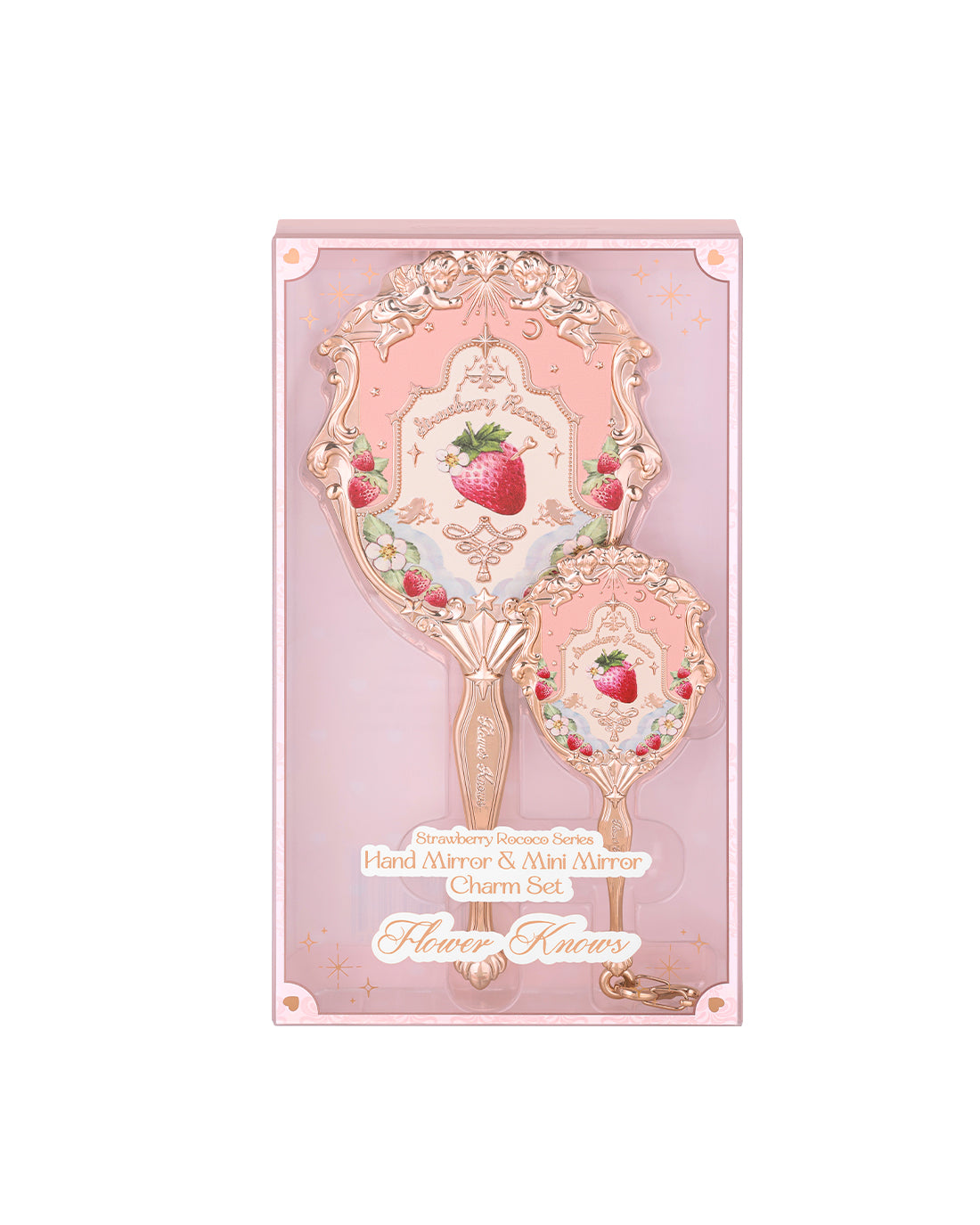 Strawberry Rococo Hand Mirror Mini Mirror Charm Set 