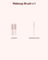 Collection of makeup brush including lip brush and eyeshadow brush in mystery lucky bags 