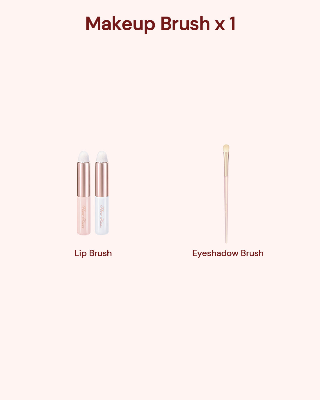 Collection of makeup brush including lip brush and eyeshadow brush in mystery lucky bags 