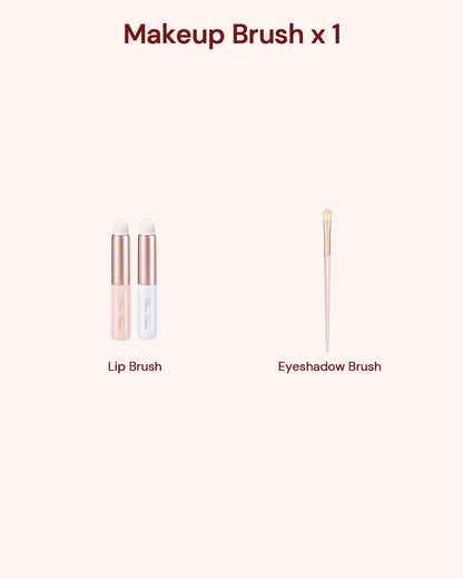 Collection of makeup brush including lip brush and eyeshadow brush in mystery lucky bags 