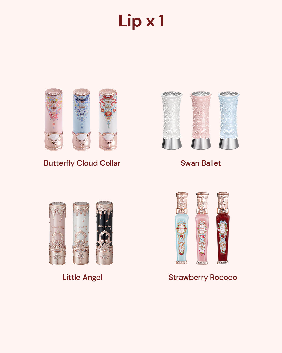 Collection of lip products in mystery lucky bags 
