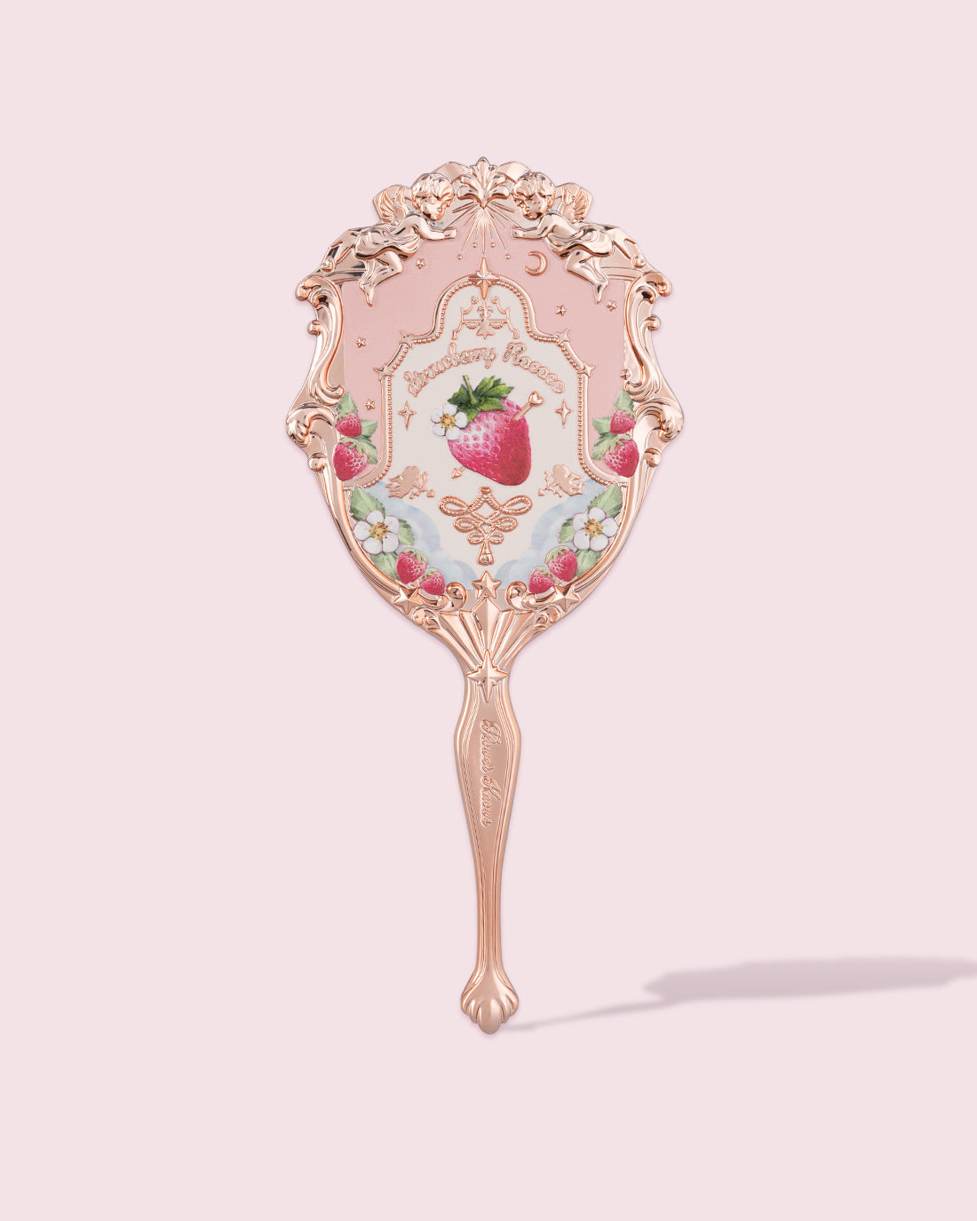 Strawberry Rococo Hand Mirror