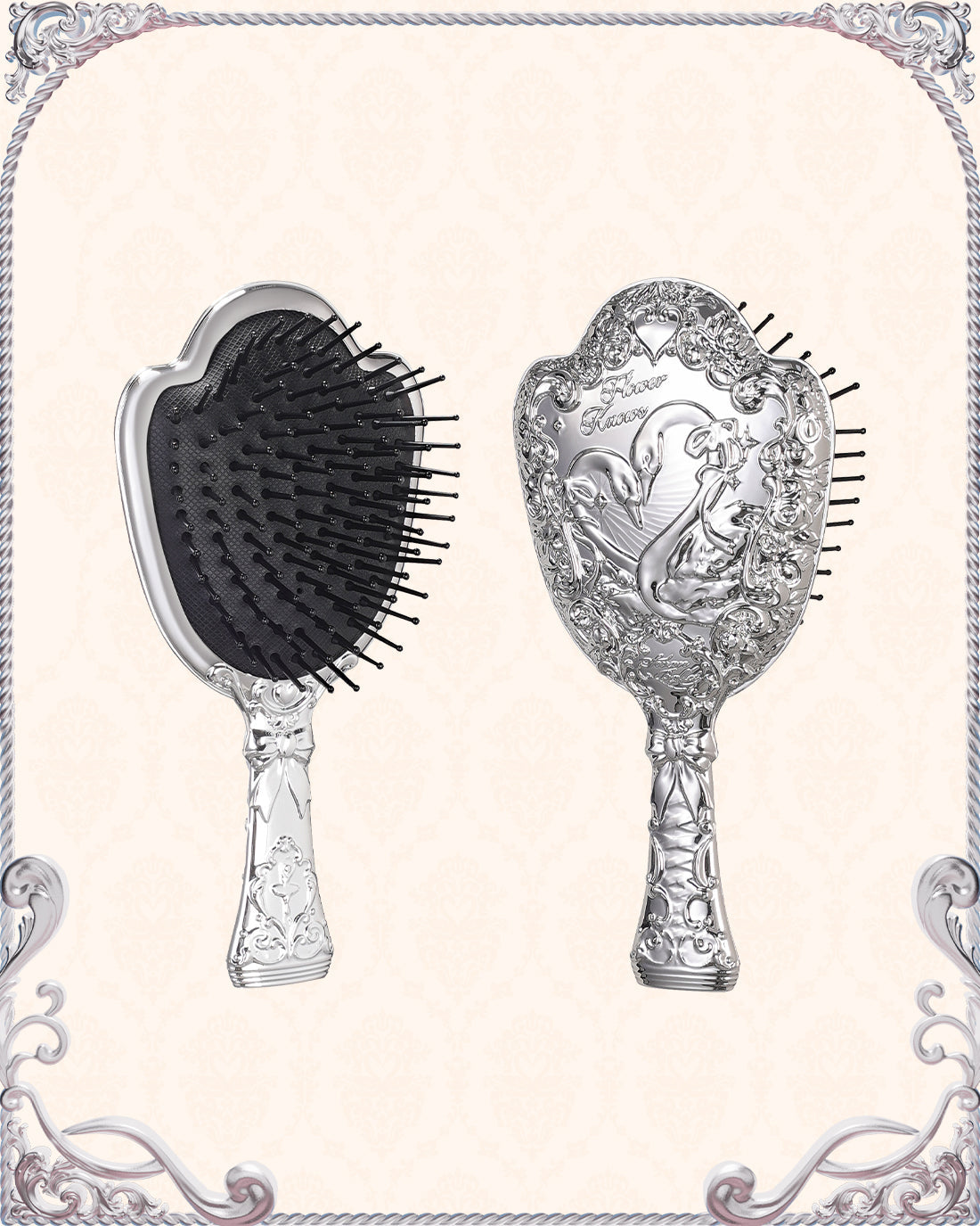 Swan Ballet Paddle Hair Brush