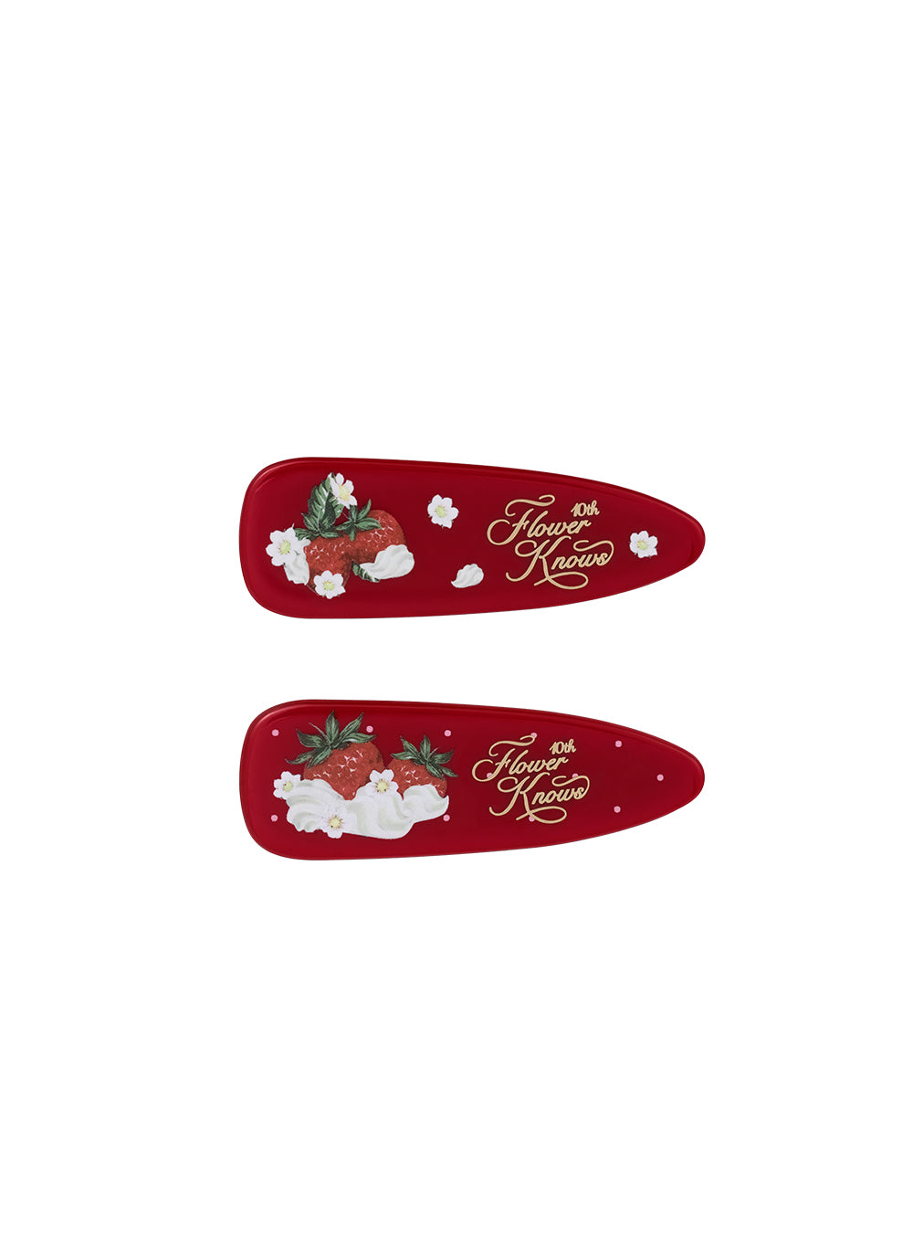 (Not For Sale) Anniversary Acetate Hair Clip - Cream Red