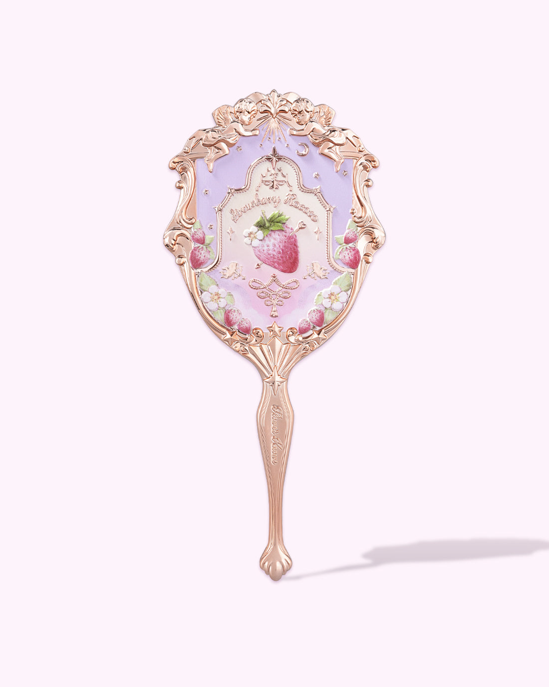 Violet Strawberry Rococo Hand Mirror
