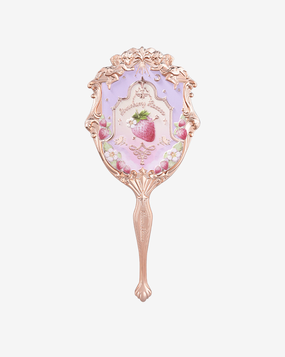 Violet Strawberry Rococo Hand Mirror