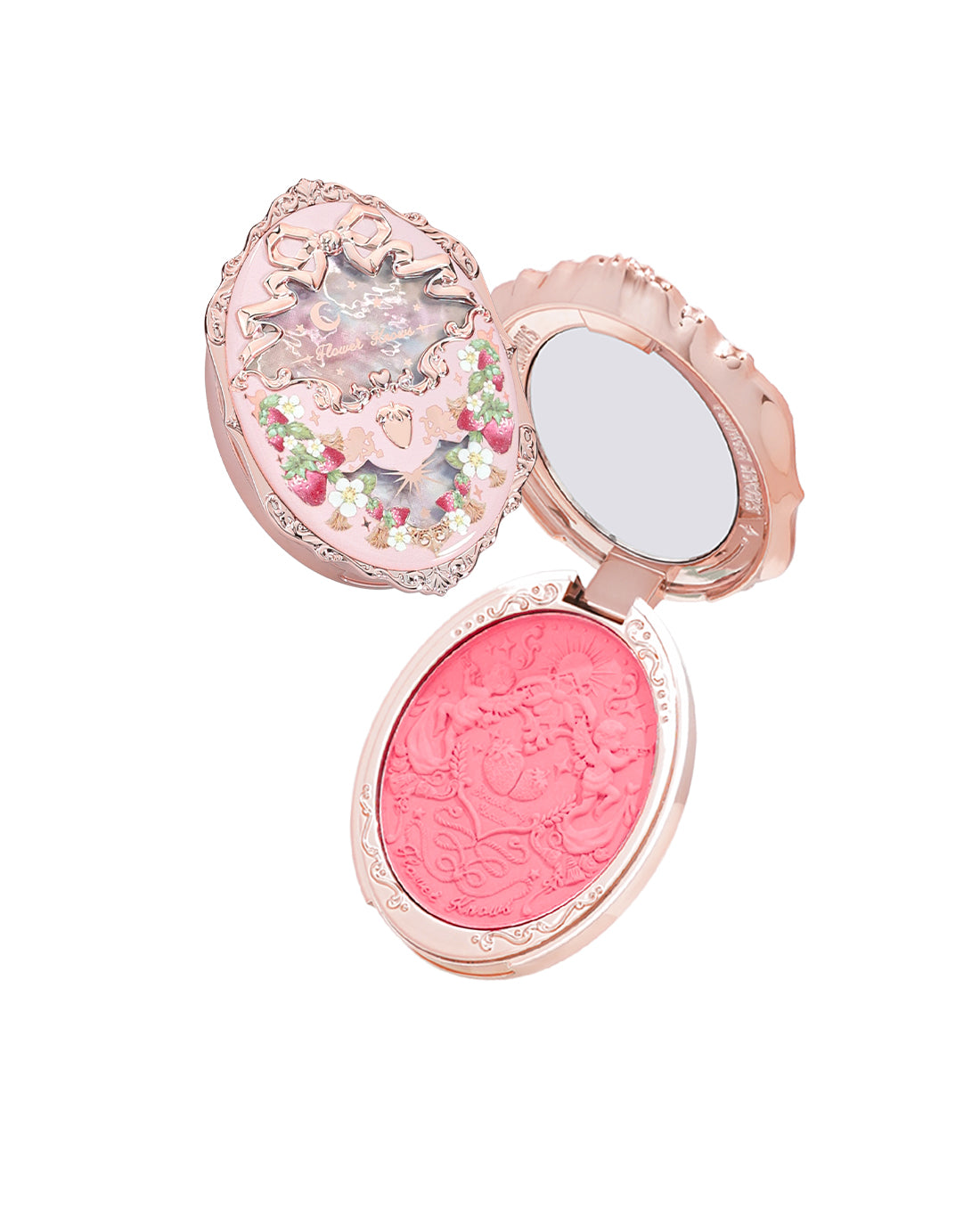 Violet Strawberry Rococo Embossed Blush