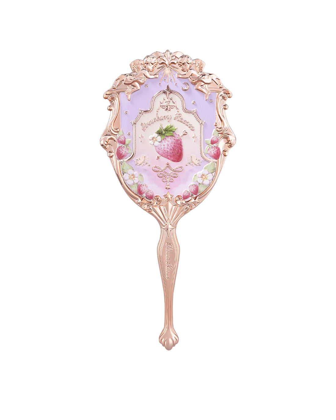 Violet Strawberry Rococo Hand Mirror