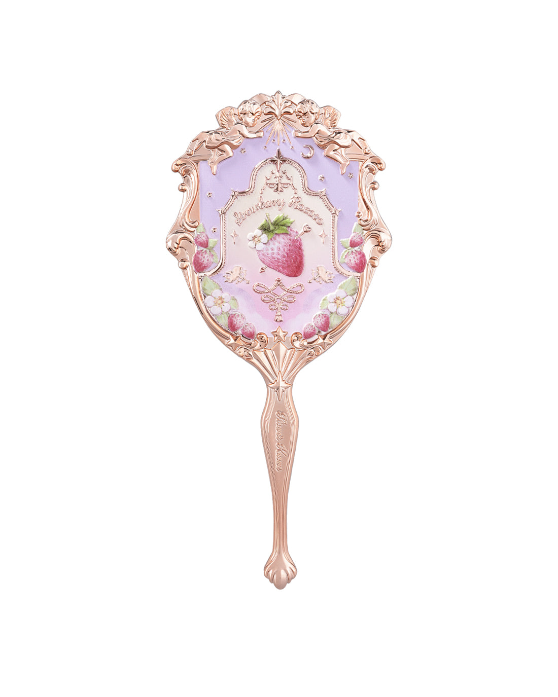 Violet Strawberry Rococo Hand Mirror