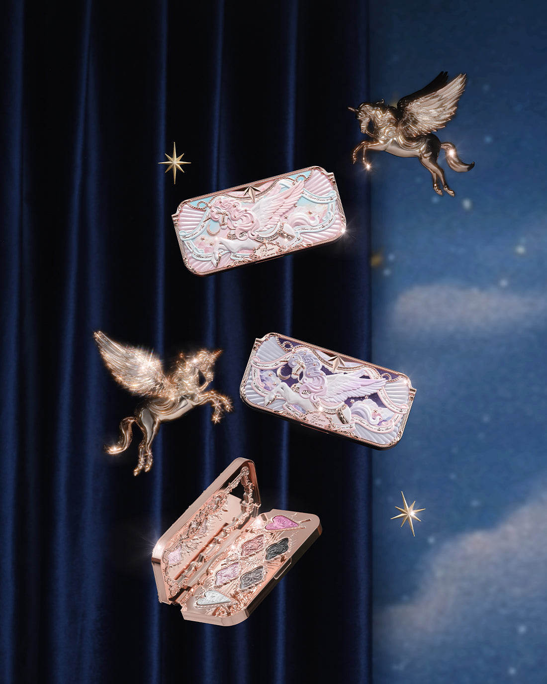 Knight Unicorn 6-Color Satin Makeup Palette (Bundle)